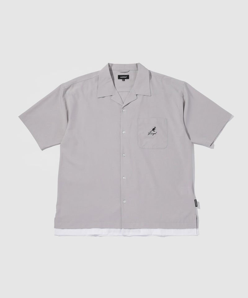 KANGOL フェイクレイヤード オープンカラー シャツ メンズ商品画像-5
