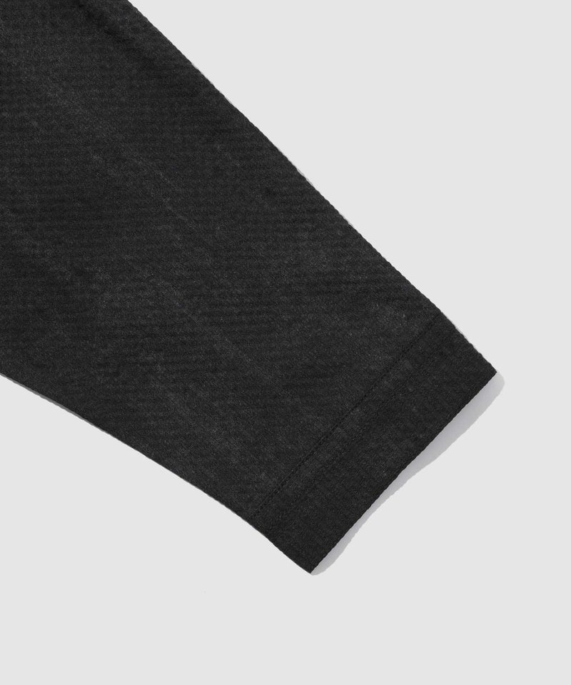 TETE HOMME  かすれプリント 7分袖ナローカラーシャツ メンズ商品画像-6