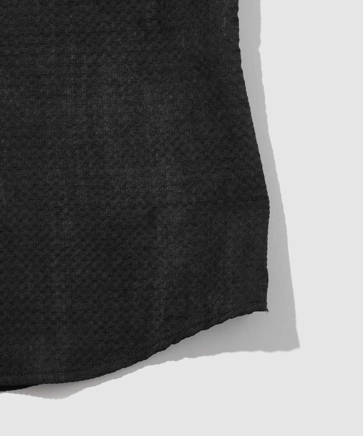 TETE HOMME かすれプリント 7分袖ナローカラーシャツ メンズ