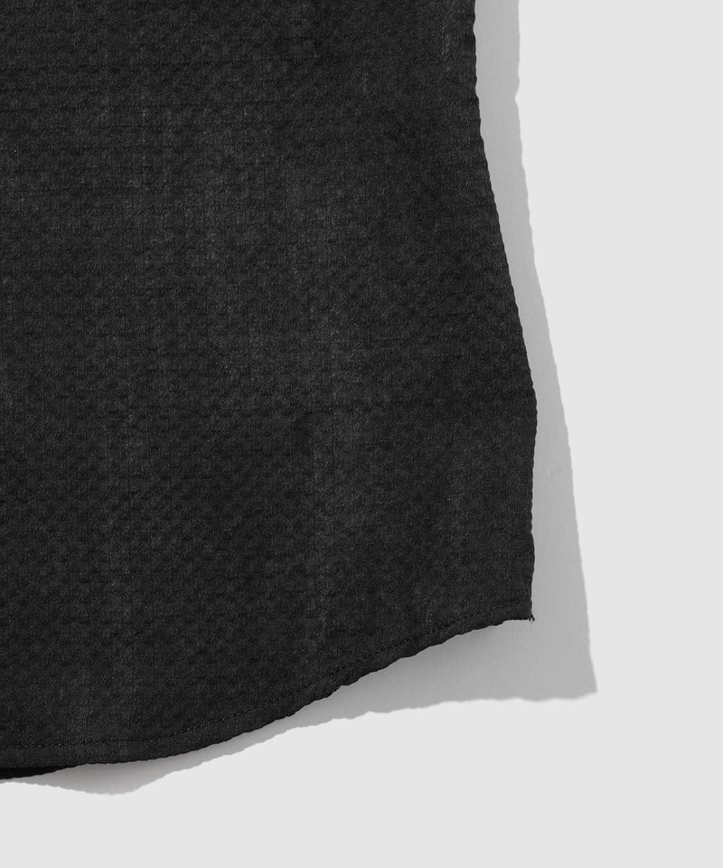 TETE HOMME  かすれプリント 7分袖ナローカラーシャツ メンズ商品画像-7