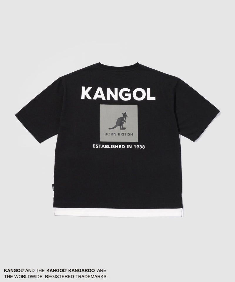 KANGOL バックプリント フェイクレイヤード Tシャツ メンズ メール便 対応商品商品画像-2