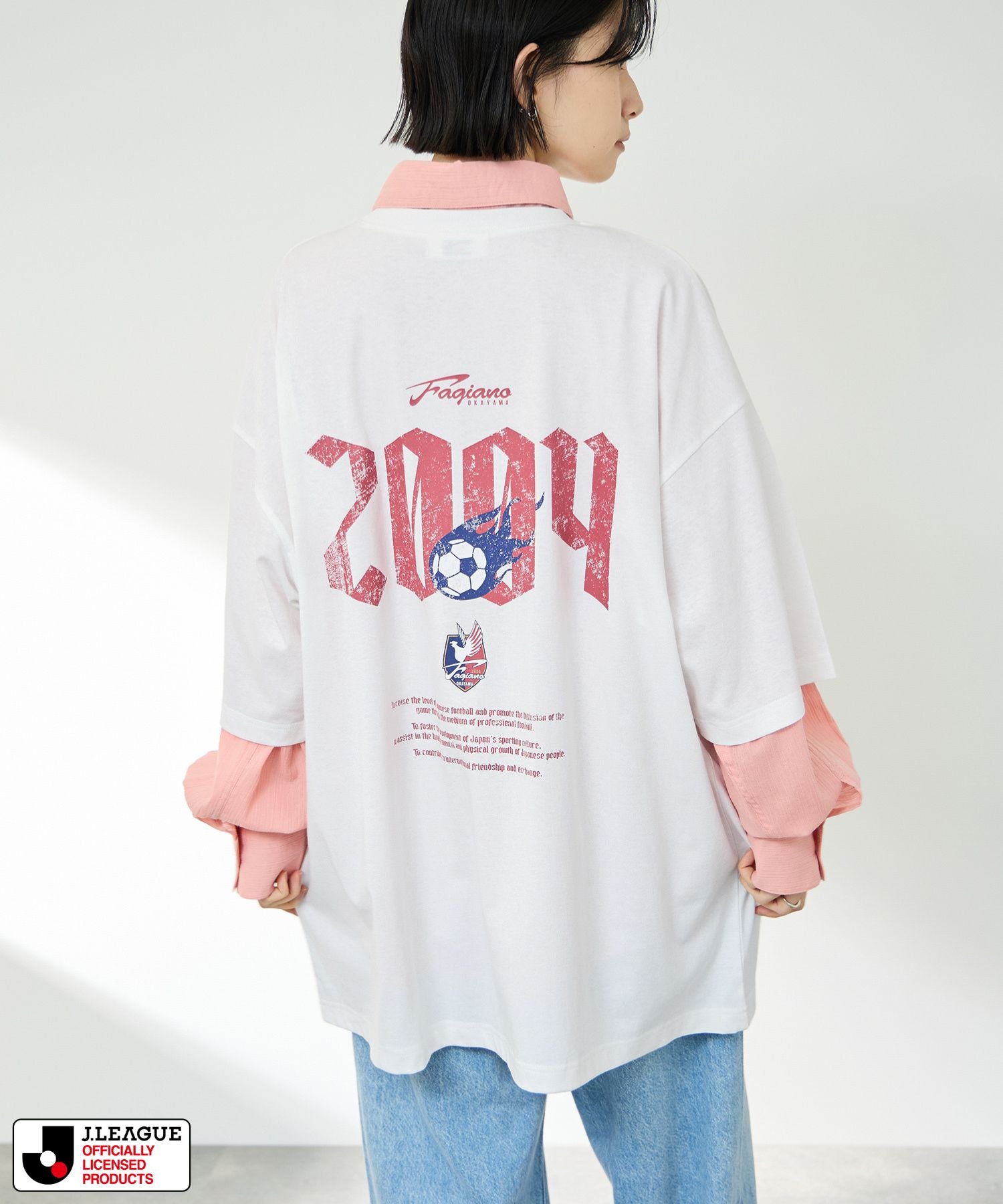 ファジアーノ岡山 デザインTシャツ/Jリーグ FAGIANO OKAYAMA メンズ