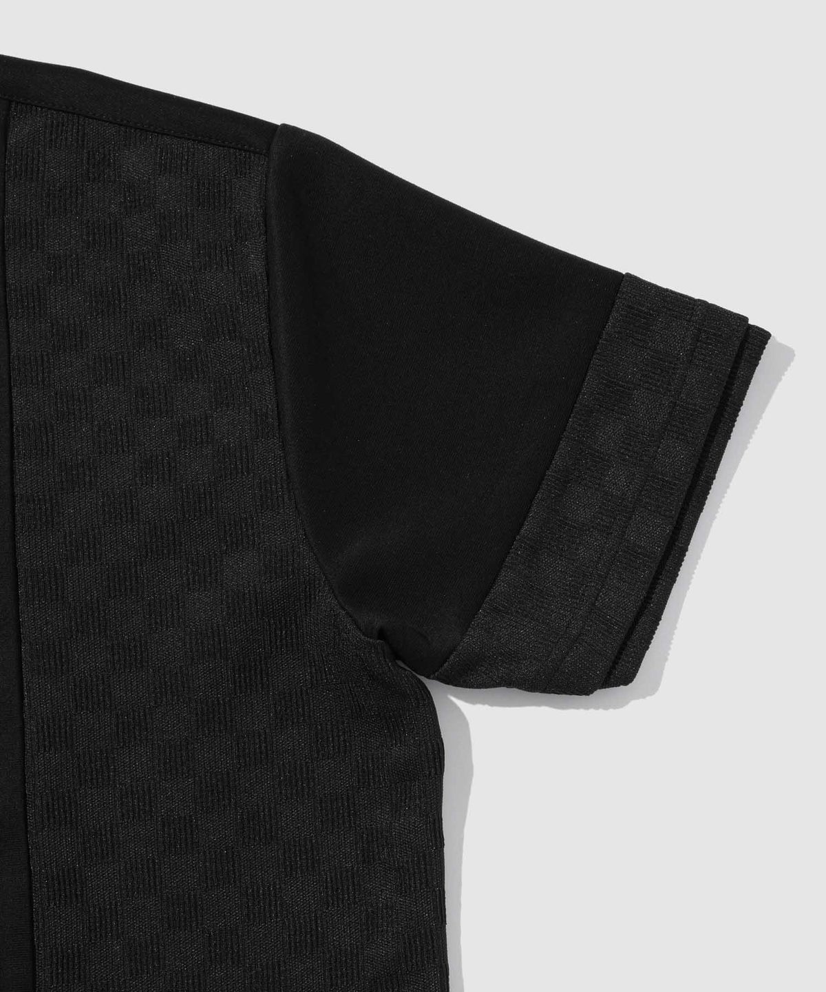 TETE HOMME リラックスシルエット 市松柄ジャガード切替半袖クルーネックTシャツ メンズ メール便 対応商品