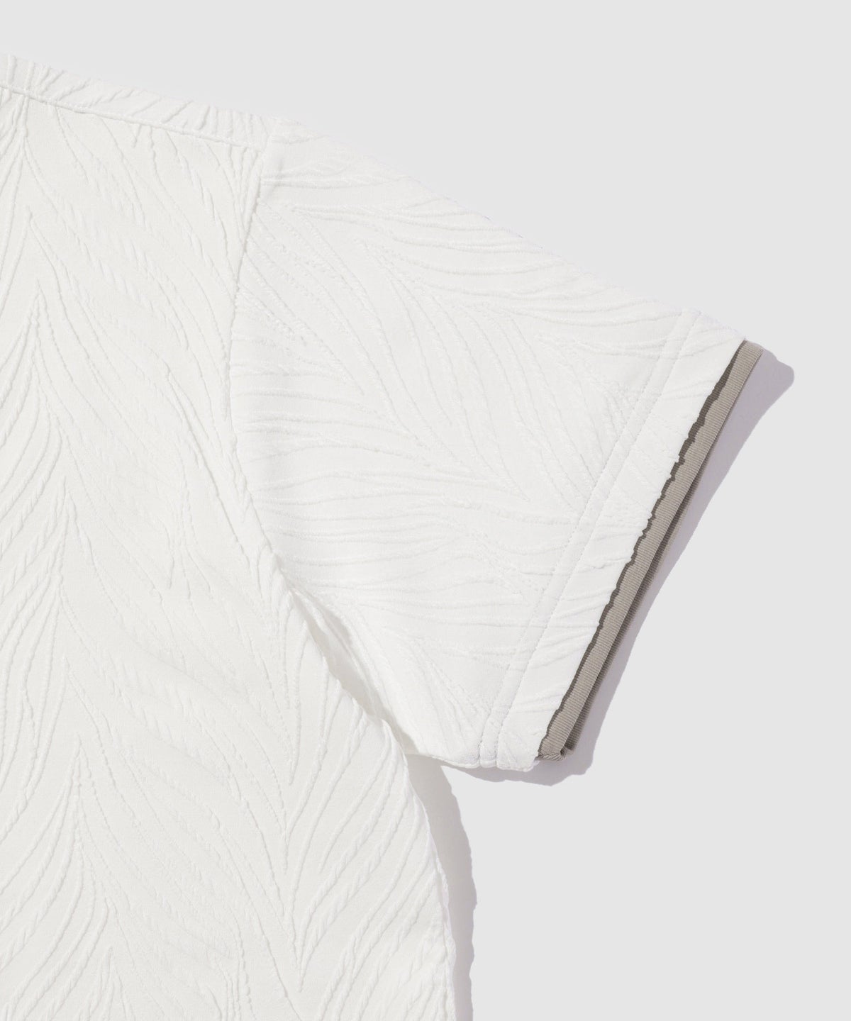 TETE HOMME 膨れジャガード 配色切替半袖VネックTシャツ メンズ メール便 対応商品