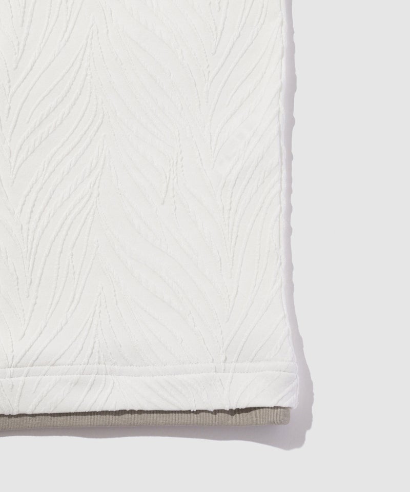 TETE HOMME 膨れジャガード 配色切替半袖VネックTシャツ メンズ メール便 対応商品商品画像-6