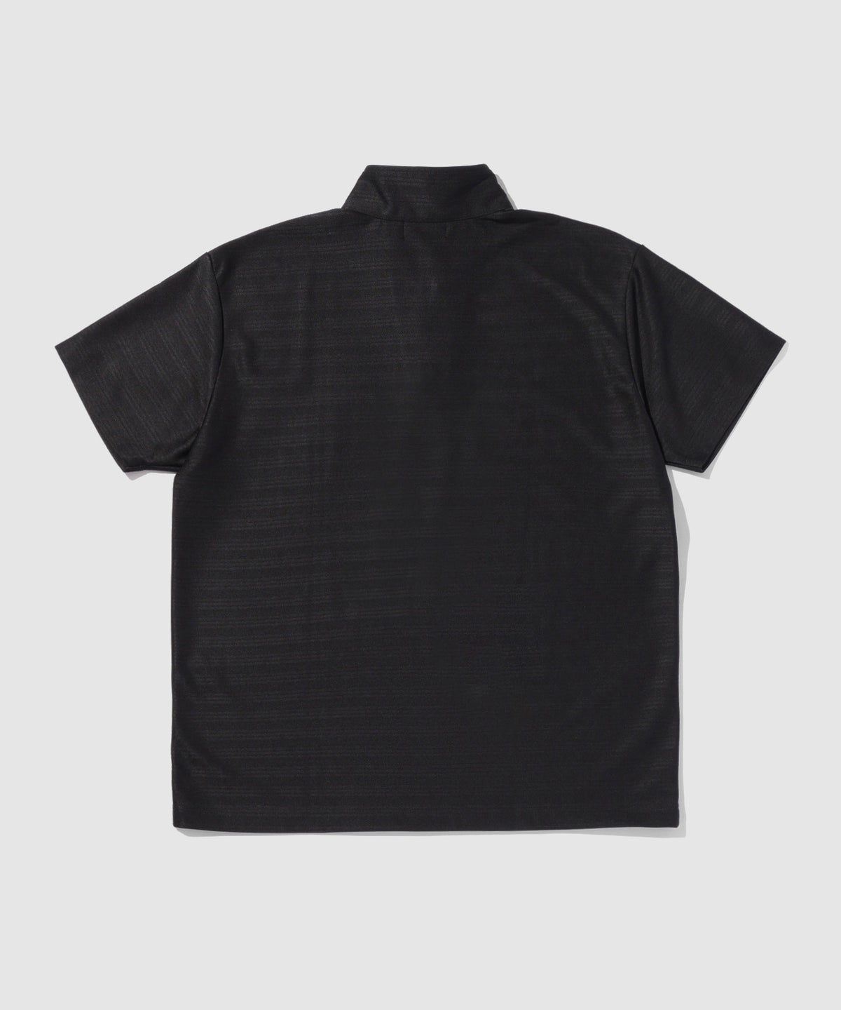 TETE HOMME シャドーボーダー スタンドカラー半袖ポロシャツ メンズ