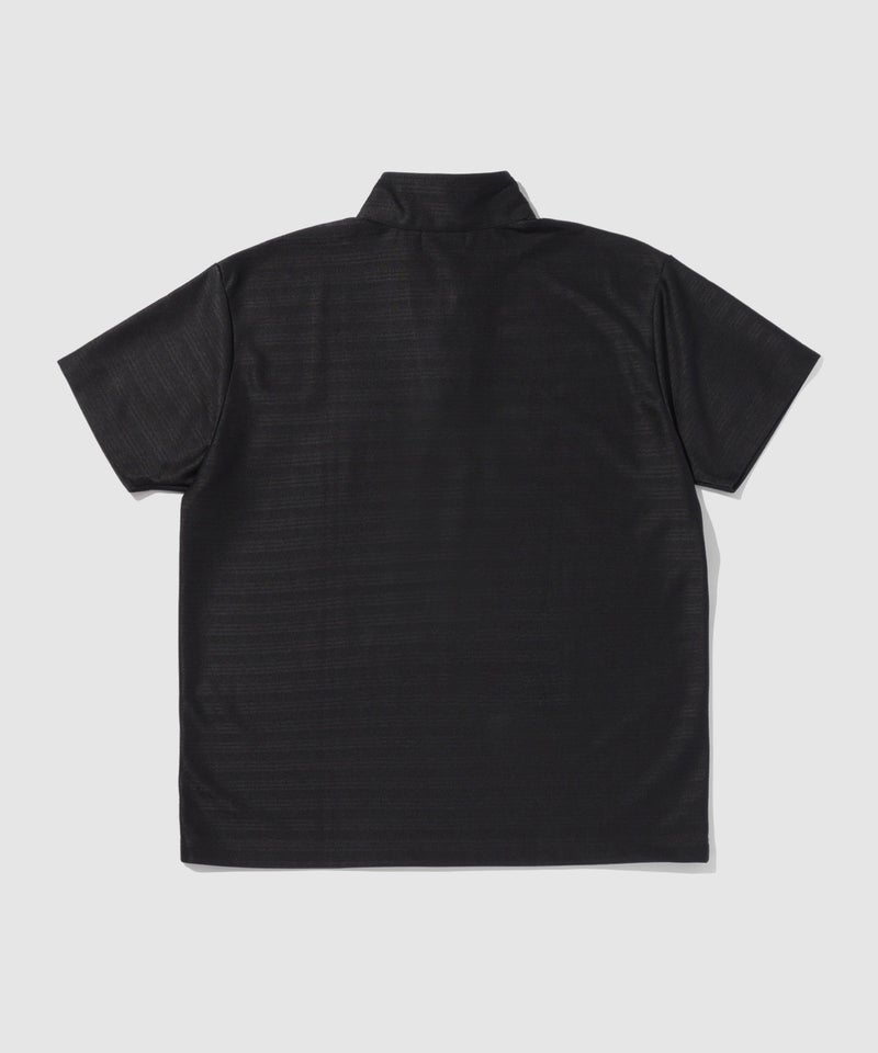 TETE HOMME シャドーボーダー スタンドカラー半袖ポロシャツ メンズ商品画像-3