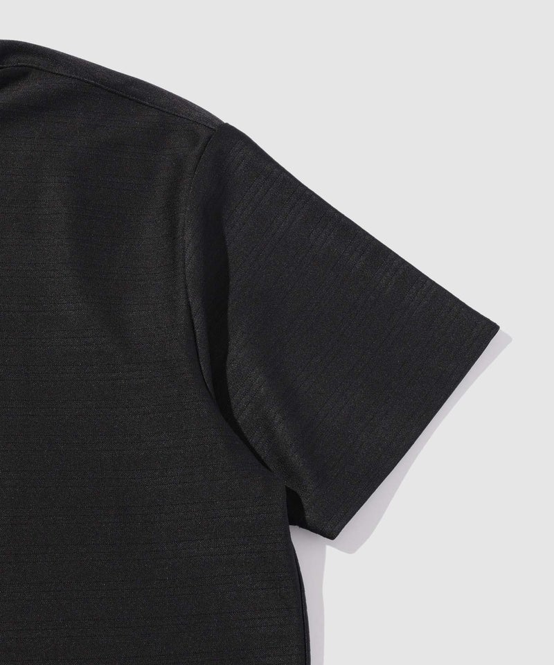 TETE HOMME シャドーボーダー スタンドカラー半袖ポロシャツ メンズ商品画像-5