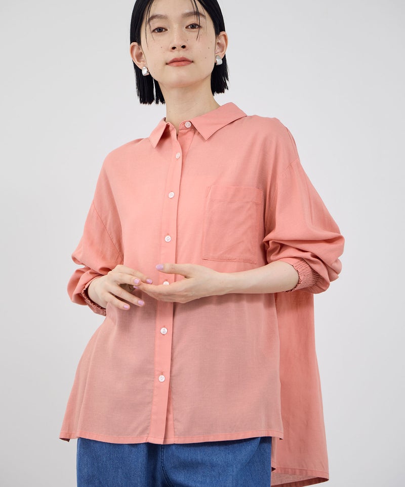 Idnes リネンシャーリングシャツ レディース商品画像-1