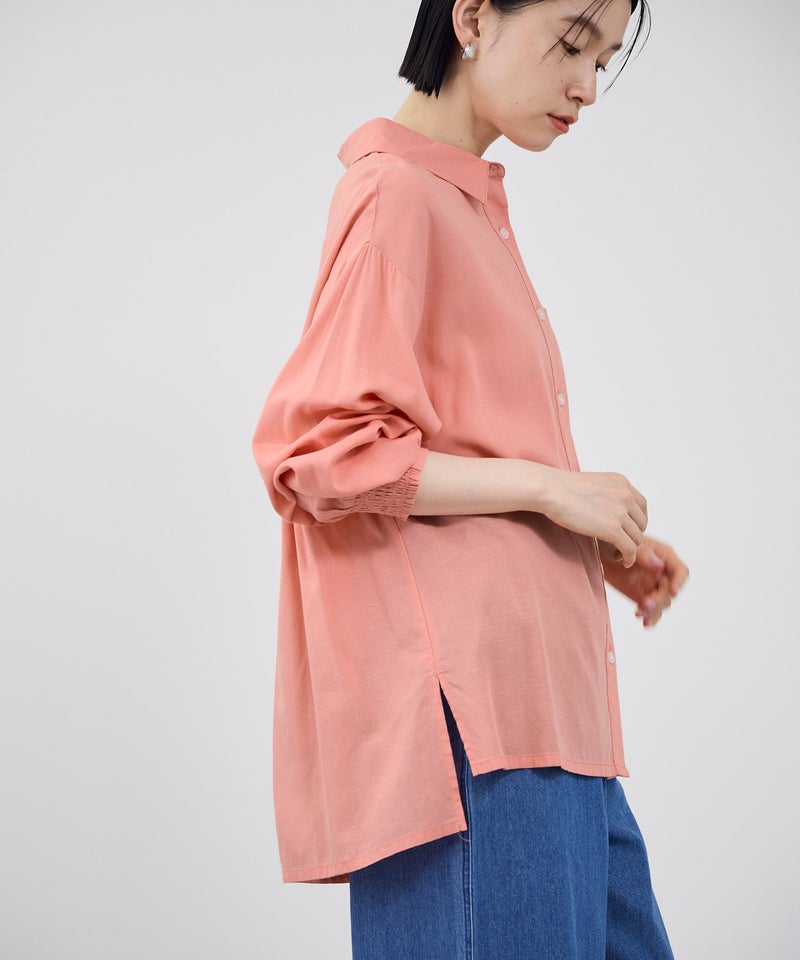 Idnes  リネンシャーリングシャツ レディース商品画像-7