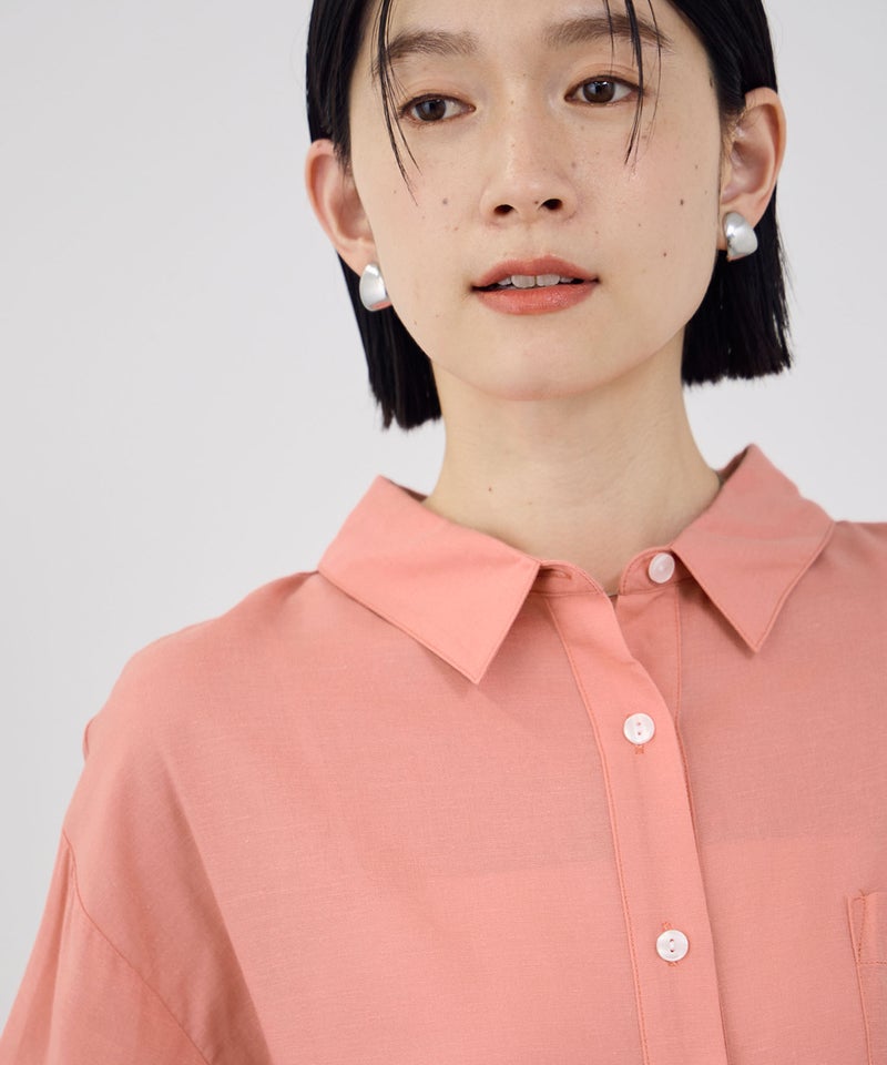 Idnes  リネンシャーリングシャツ レディース商品画像-9