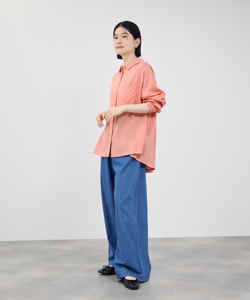 Idnes リネンシャーリングシャツ レディース商品画像-12