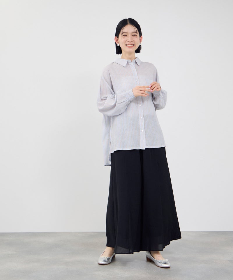 Idnes リネンシャーリングシャツ レディース商品画像-17
