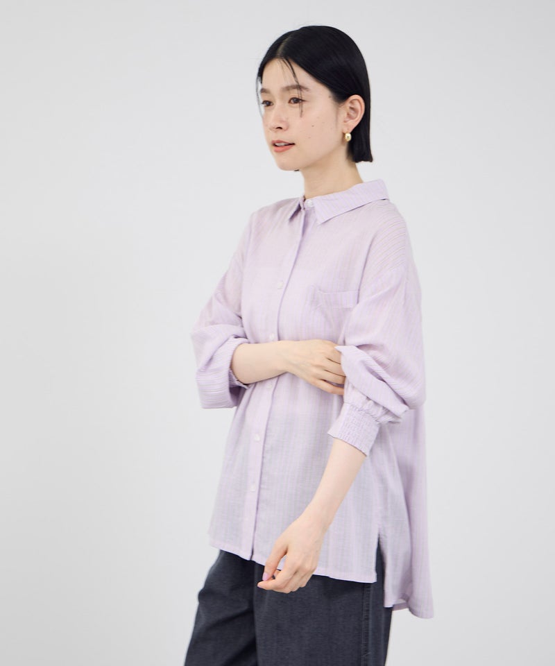 Idnes  リネンシャーリングシャツ レディース商品画像-19