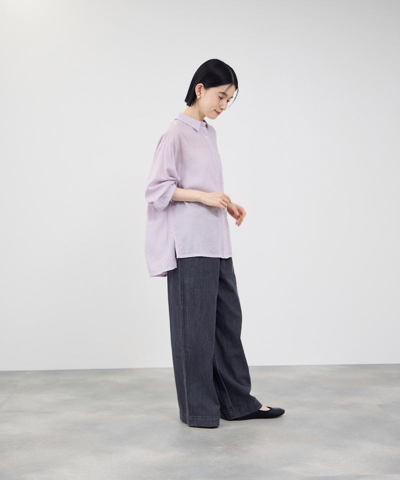 Idnes  リネンシャーリングシャツ レディース商品画像-21