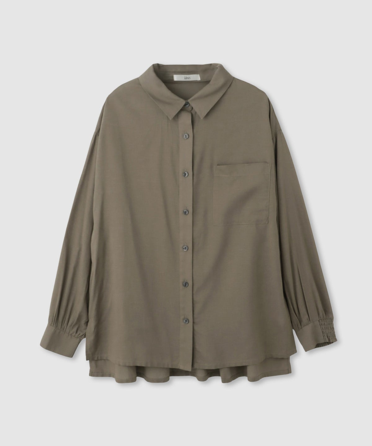 Idnes リネンシャーリングシャツ レディース