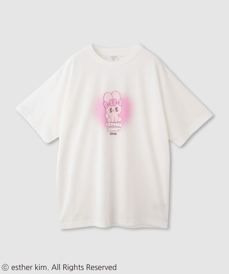 エスターバニーリトル スプレー調プリントTシャツ レディース メール便 対応商品商品画像-2