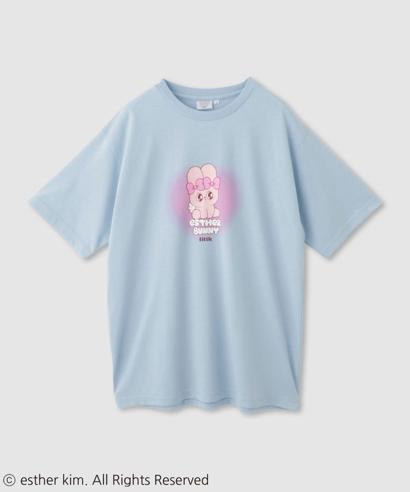 エスターバニーリトル スプレー調プリントTシャツ レディース メール便 対応商品商品画像-3