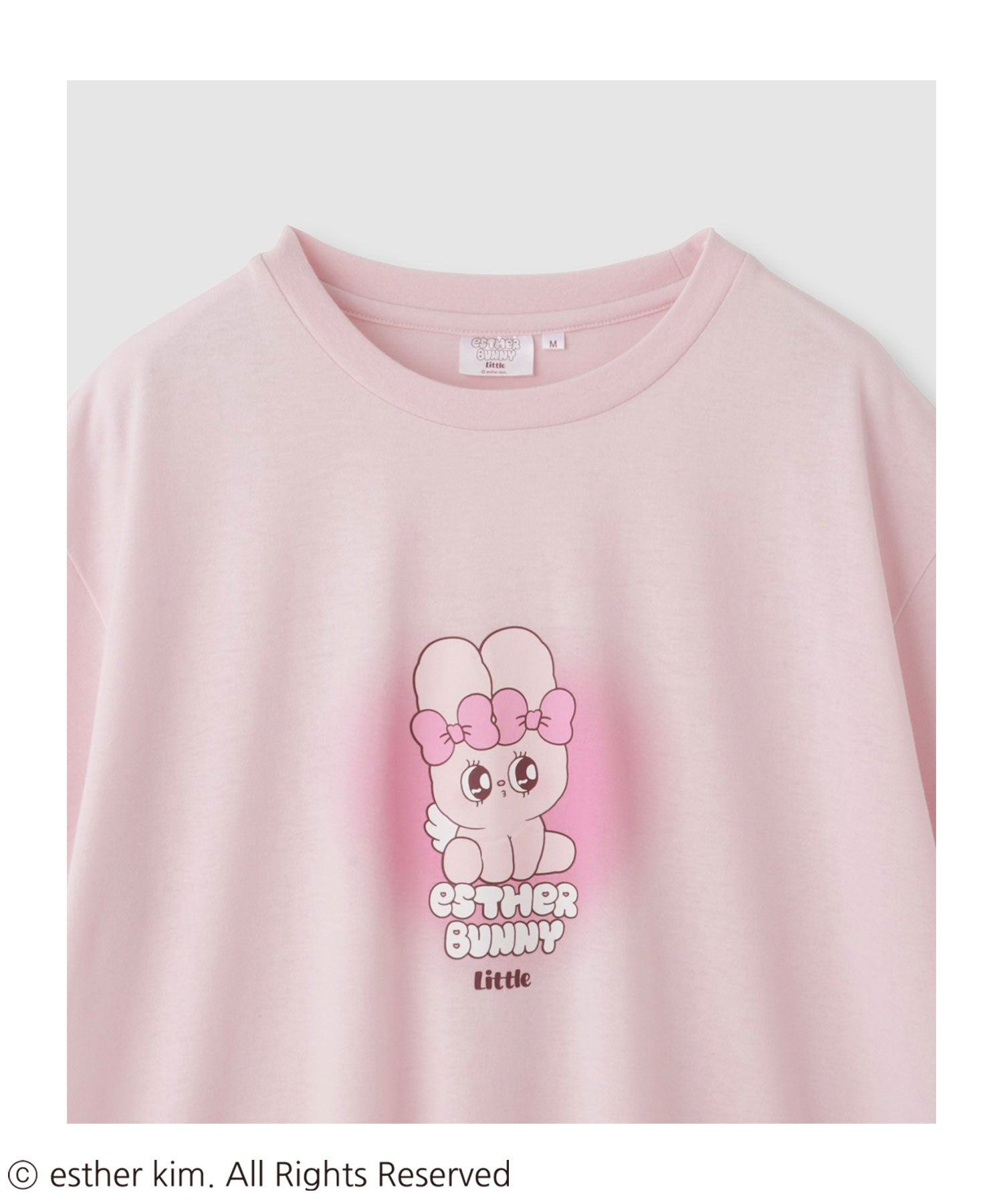 estherbunny エスターバニーリトル スプレー調プリントTシャツ レディース