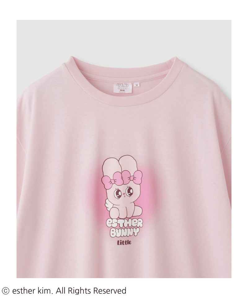 エスターバニーリトル スプレー調プリントTシャツ レディース メール便 対応商品商品画像-5
