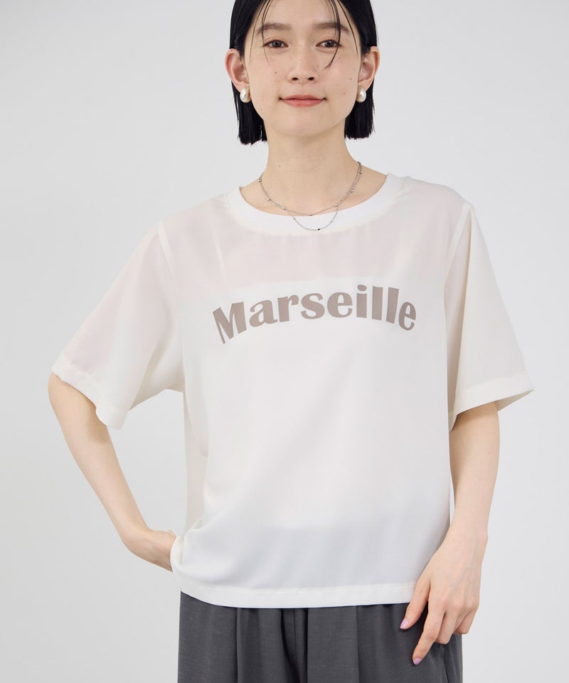 Idnes  ジョーゼットロゴTシャツ レディース メール便 対応商品商品画像-2