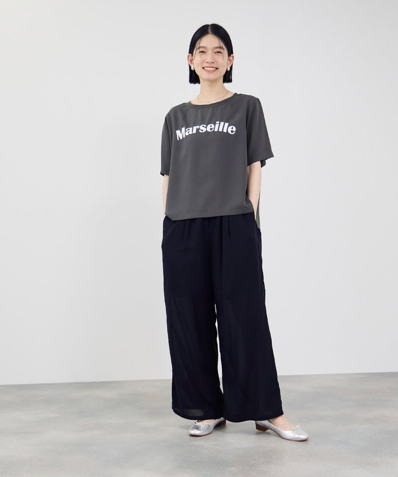 Idnes  ジョーゼットロゴTシャツ レディース メール便 対応商品商品画像-5