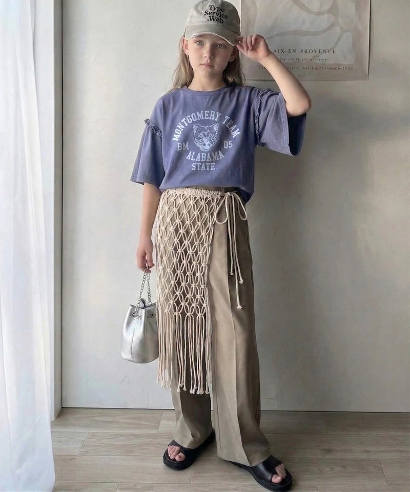 Classical Elf【キッズ】綿100%カレッジピグメント袖フリルTシャツ商品画像-20