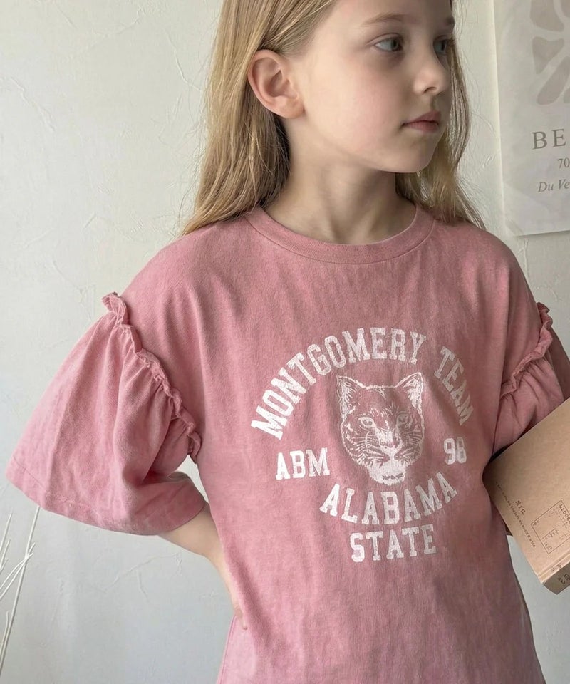 Classical Elf【キッズ】綿100%カレッジピグメント袖フリルTシャツ商品画像-22