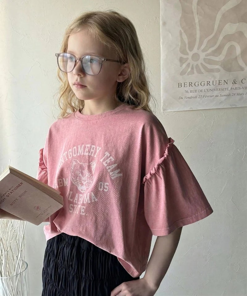 Classical Elf【キッズ】綿100%カレッジピグメント袖フリルTシャツ商品画像-23