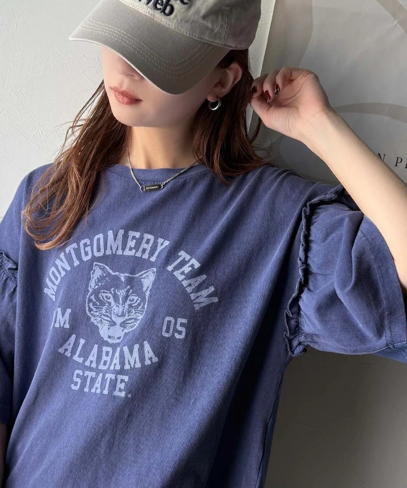 Classical Elf【キッズ】綿100%カレッジピグメント袖フリルTシャツ商品画像-30