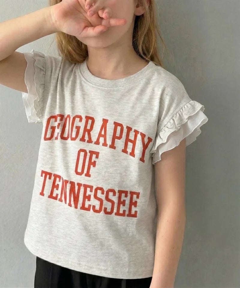 Classical Elf 【mily bilet】【キッズ】 ダブルフリル袖カレッジライクロゴゆるTシャツ商品画像-13