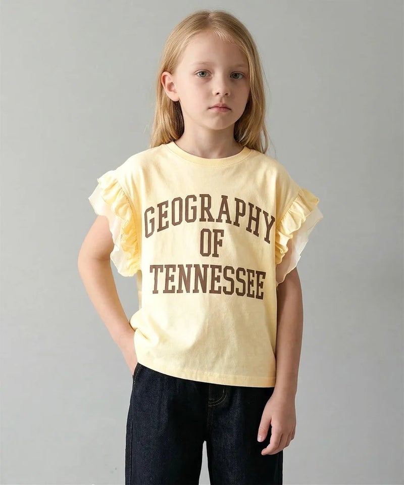 Classical Elf　【mily bilet】【キッズ】 ダブルフリル袖カレッジライクロゴゆるTシャツ商品画像-19