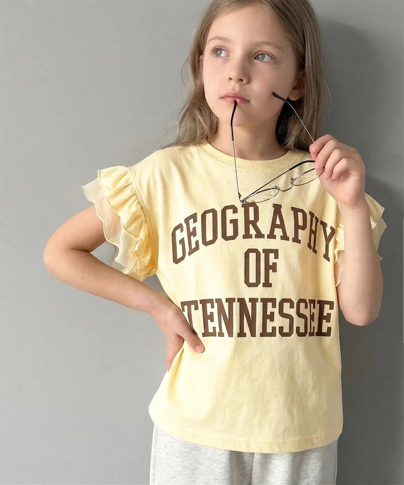 Classical Elf　【mily bilet】【キッズ】 ダブルフリル袖カレッジライクロゴゆるTシャツ商品画像-20