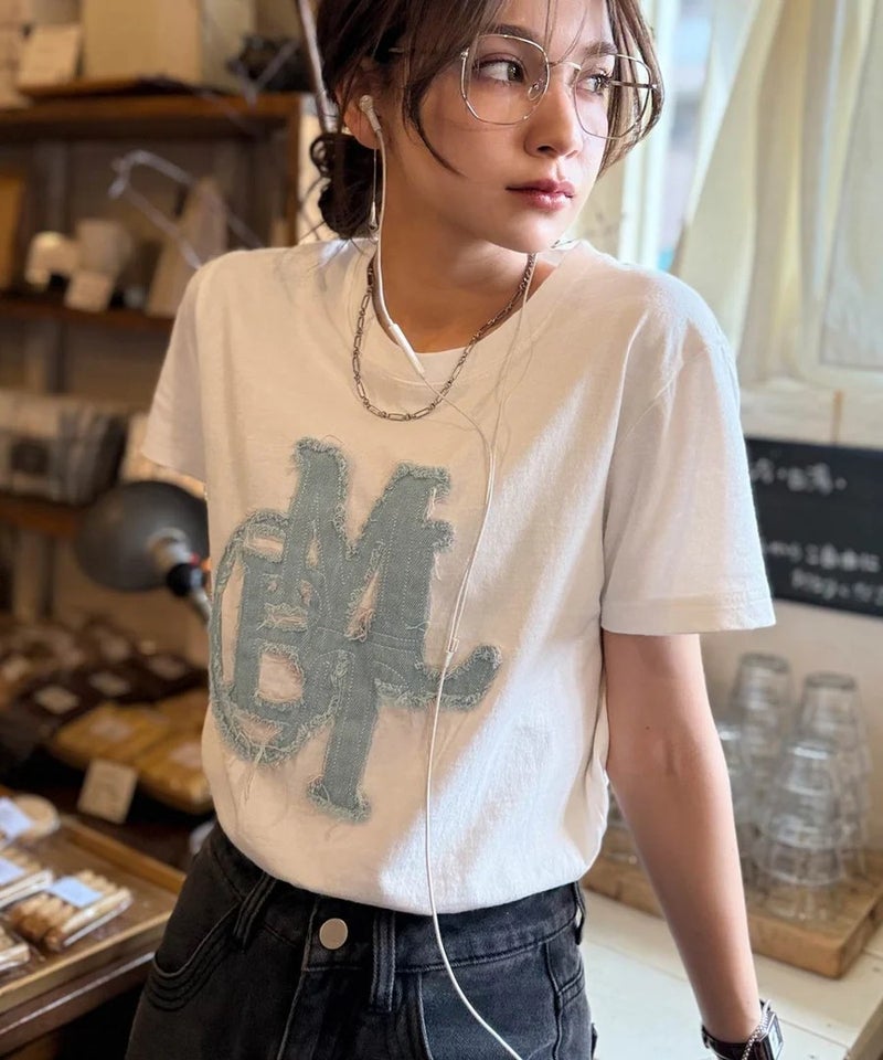 Classical Elf【キッズ】親子リンクコーデ可能♪毎日着せたい 綿100％デニムワッペンフリンジ使いTシャツ商品画像-18