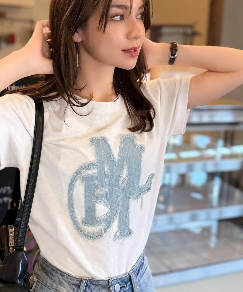 Classical Elf【キッズ】親子リンクコーデ可能♪毎日着せたい 綿100%デニムワッペンフリンジ使いTシャツ商品画像-19