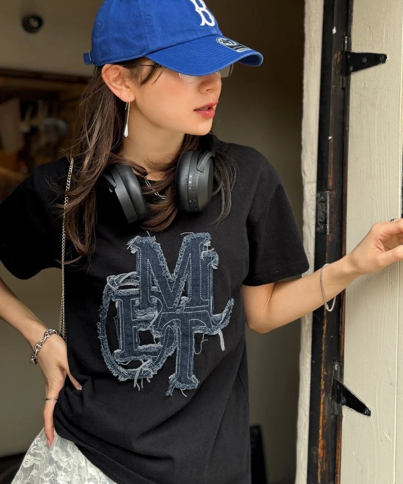 Classical Elf【キッズ】親子リンクコーデ可能♪毎日着せたい 綿100％デニムワッペンフリンジ使いTシャツ商品画像-23