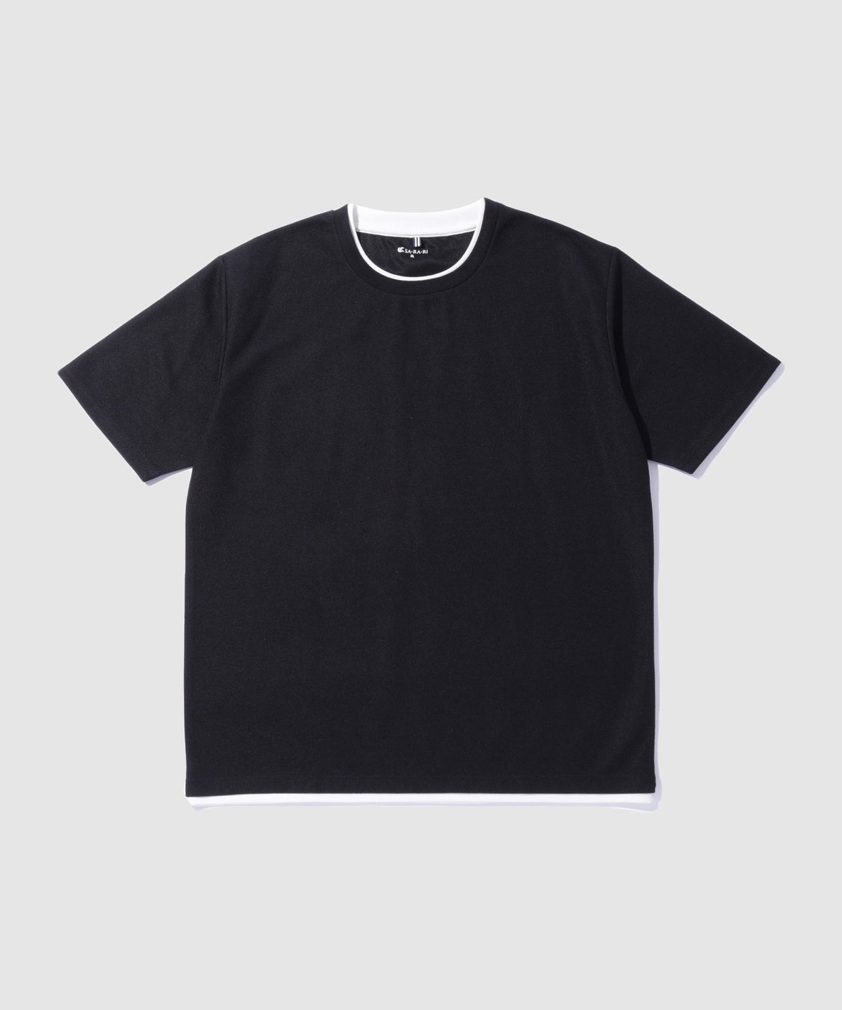 NAVY SARARI 冷感フェイクレイヤード クルーネックTシャツ メンズ メール便 対応商品