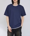 NAVY SARARI 冷感フェイクレイヤード クルーネックTシャツ メンズ メール便 対応商品商品サムネイル-4