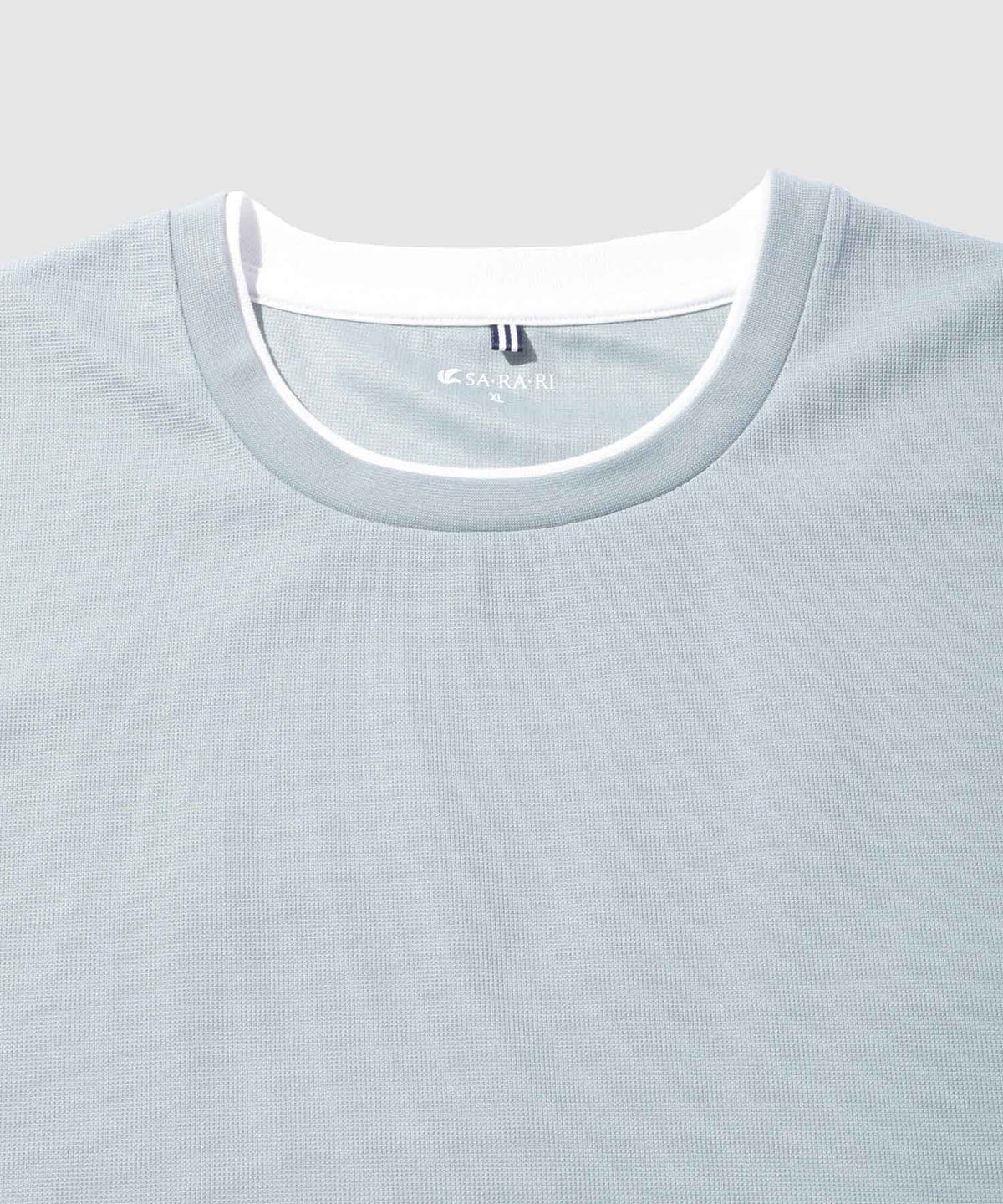 NAVY SARARI 冷感フェイクレイヤード クルーネックTシャツ メンズ メール便 対応商品