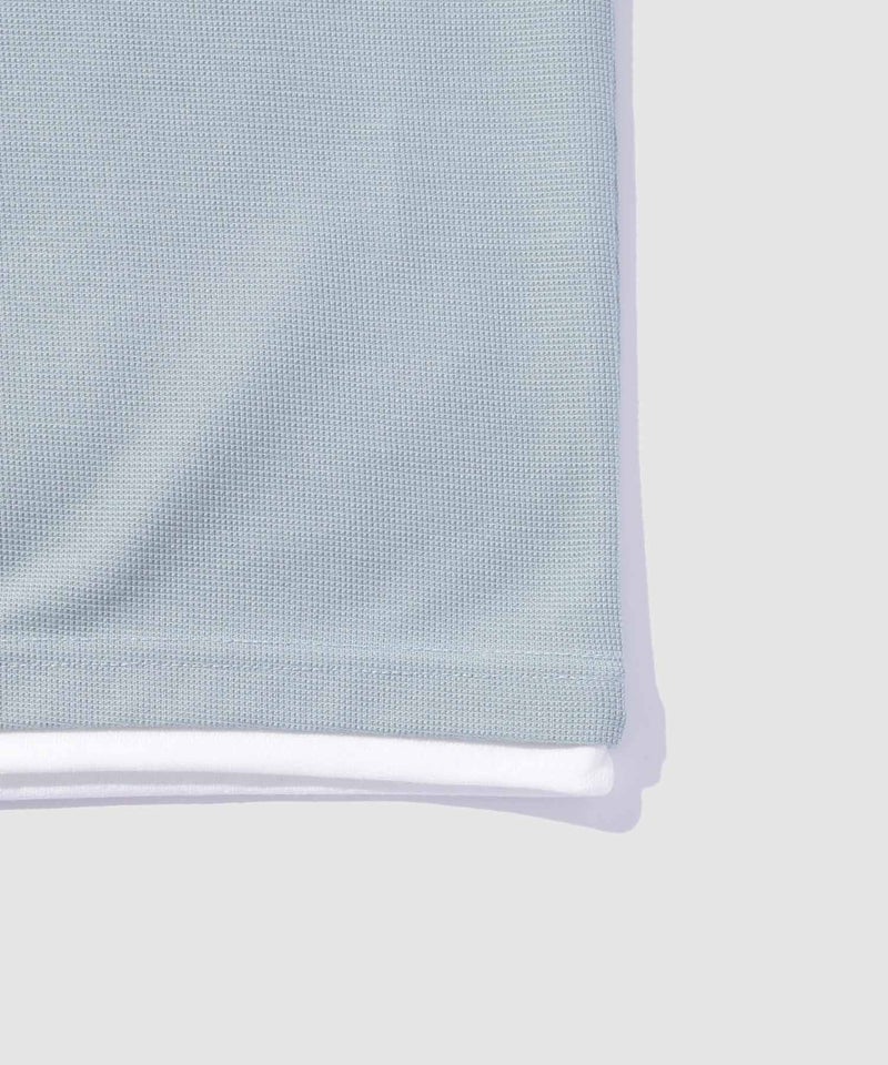 NAVY  SARARI 冷感フェイクレイヤード クルーネックTシャツ メンズ メール便 対応商品商品画像-7