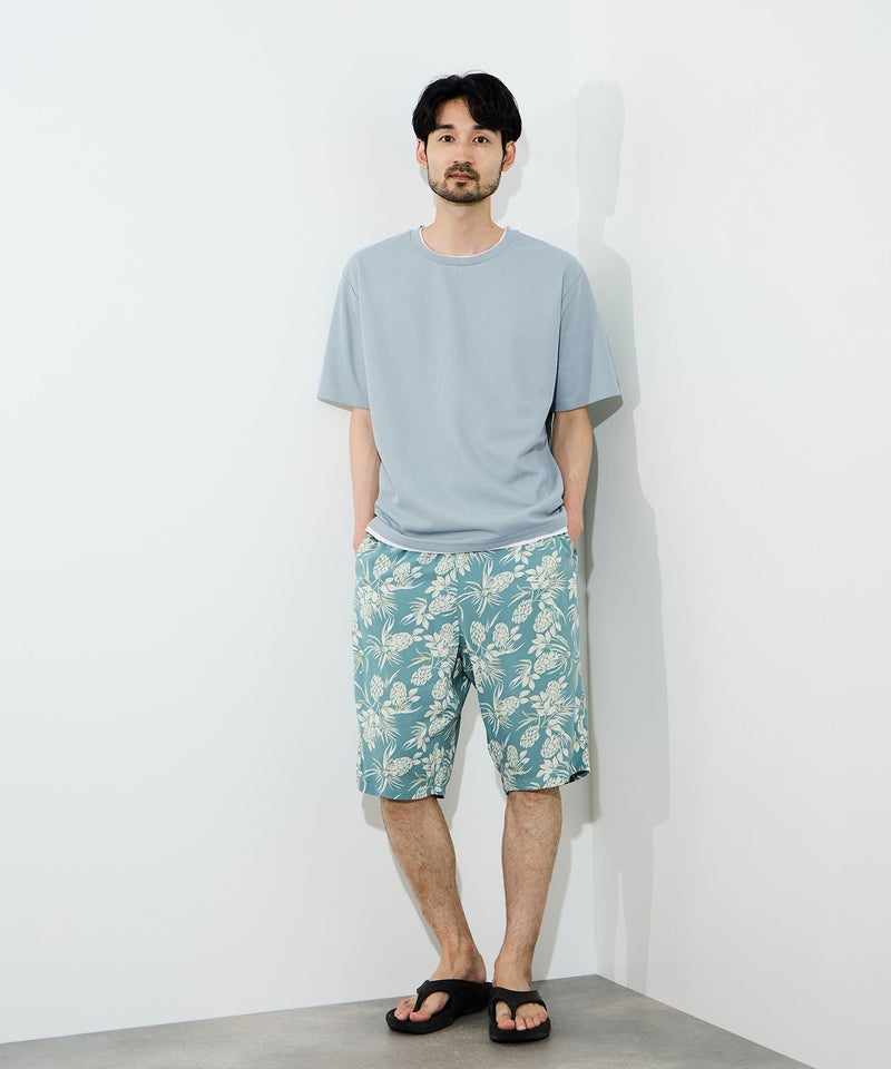 NAVY  SARARI 冷感フェイクレイヤード クルーネックTシャツ メンズ メール便 対応商品商品画像-9