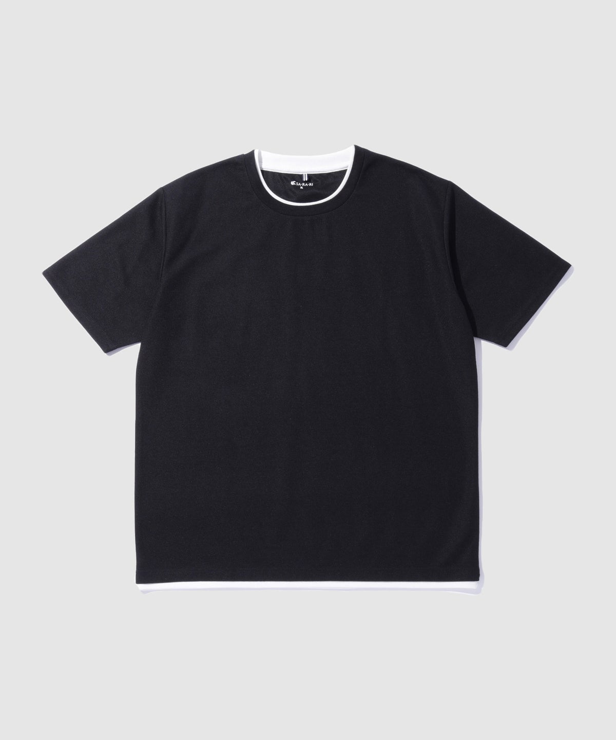 NAVY SARARI 冷感フェイクレイヤード クルーネックTシャツ メンズ メール便 対応商品