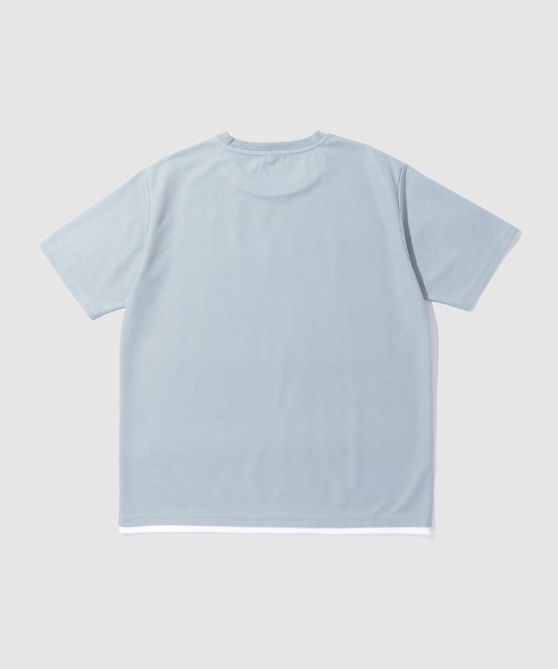NAVY SARARI 冷感フェイクレイヤード クルーネックTシャツ メンズ メール便 対応商品商品画像-31