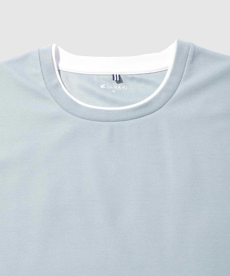 NAVY SARARI 冷感フェイクレイヤード クルーネックTシャツ メンズ メール便 対応商品商品画像-32