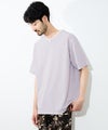 NAVY SARARI 冷感フェイクレイヤード キーネックTシャツ メンズ メール便 対応商品