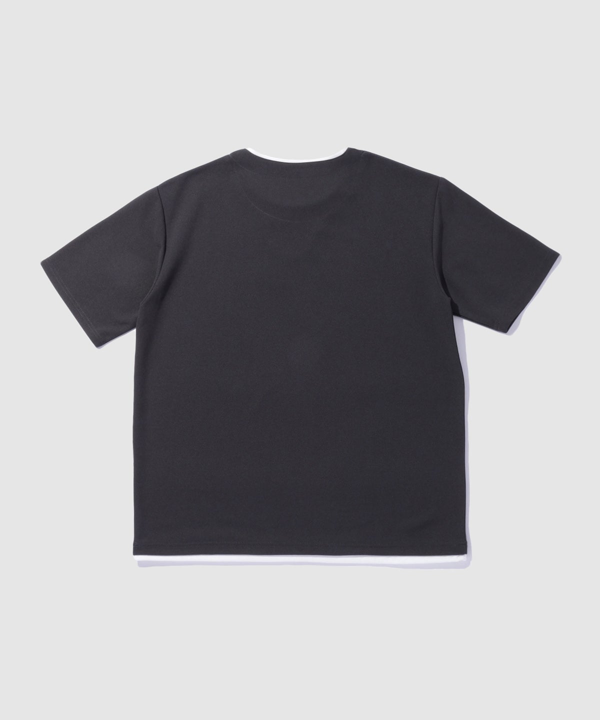 NAVY SARARI 冷感フェイクレイヤード キーネックTシャツ メンズ メール便 対応商品