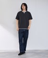 NAVY SARARI 冷感フェイクレイヤード キーネックTシャツ メンズ メール便 対応商品商品サムネイル-6