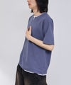NAVY  SARARI 冷感フェイクレイヤード キーネックTシャツ メンズ メール便 対応商品商品サムネイル-7