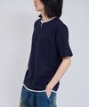 NAVY  SARARI 冷感フェイクレイヤード キーネックTシャツ メンズ メール便 対応商品商品サムネイル-9