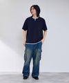 NAVY  SARARI 冷感フェイクレイヤード キーネックTシャツ メンズ メール便 対応商品商品サムネイル-10